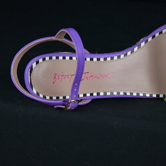Betsey Johnson Purple Kodi Wedge Heel Sandal Size 7.5 - Picture 7 of 7